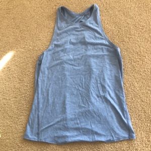 Lululemon open back tank; baby blue; like new